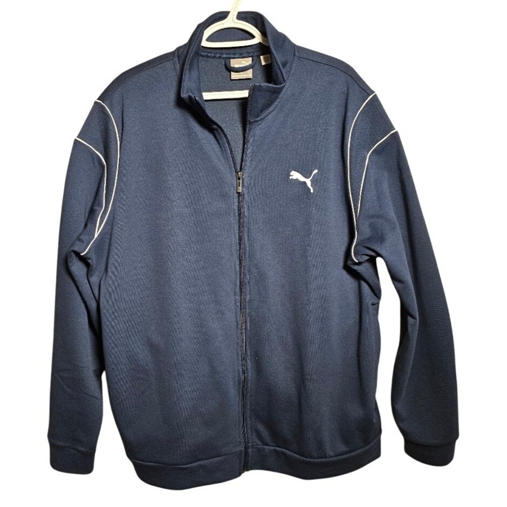 Puma Mens Full Zip Track Jacket Navy Blue White Piping 683823-14‎ XL. 689